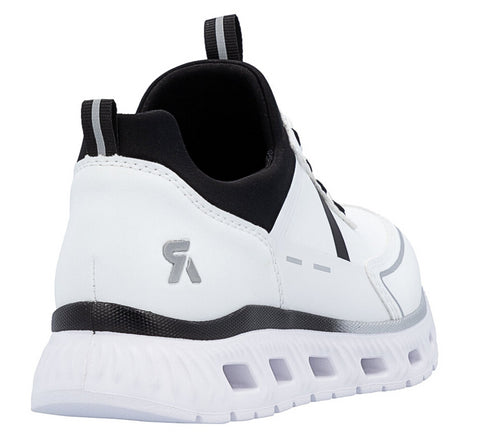 Pantofi sport, dama, RIEKER MEMOSOFT, M6062-80 alb, piele ecologica